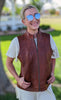 #103 Fashion Biker Vest in American Bison for the Ladies