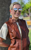 #103 Fashion Biker Vest in American Bison for the Ladies