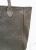 3514 Large Tote - American Bison - Color:Black Cobblestone with Gussets, Piping. Dimensions: 14" H x 17" L x 5" D
