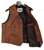 #119 Western Vest in American Bison - Cinnamon Bubble - Conceal & Carry