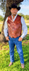 #119 Western Vest in American Bison - Cinnamon Bubble - Conceal & Carry