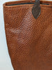 #3000  Cinnamon "Cibolo" Tote - Authentic Heirloom American Bison with snap closure.  Dimensions: 13.5" H x 17" L x 6" D