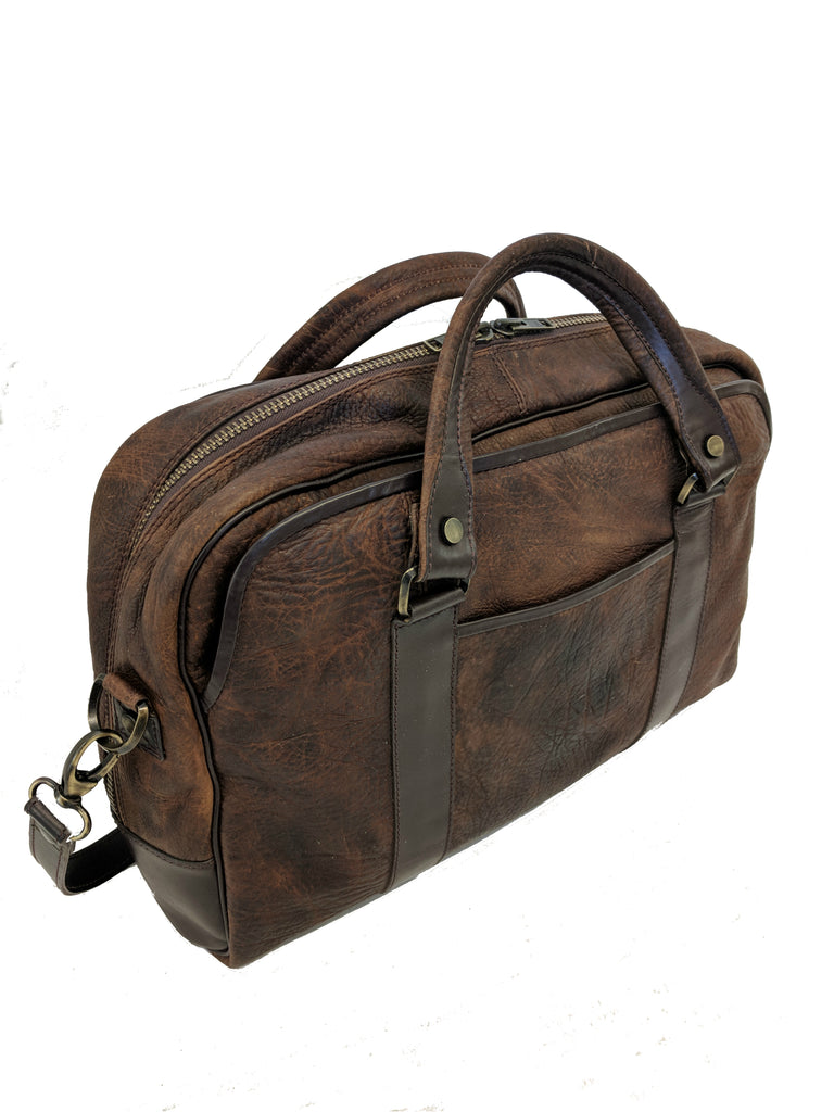 Loma Vista of Texas 700 Flight Bag Briefcase Authentic Heirloom American Buffalo Biso