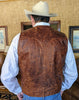 #119 Western Vest in American Bison - Cinnamon Bubble - Conceal & Carry